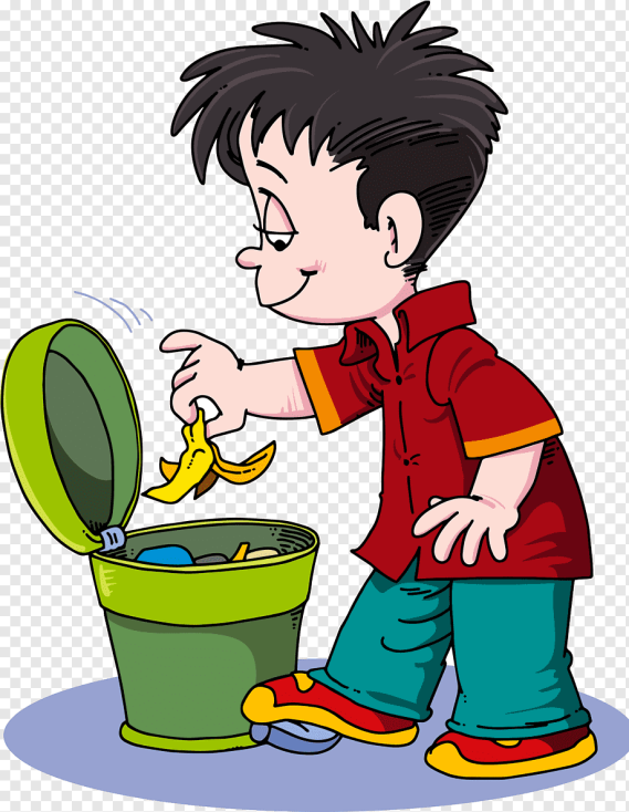 Boy throwing banana peel on trash can illustration, Waste container, Rubbish  thrown into the trash, child, food, reading png | PNGWing